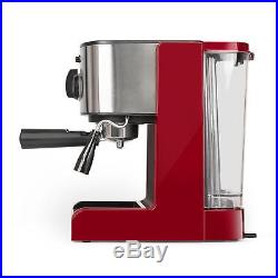 Espresso Coffee Machine Cappuccino Maker Electric filter 6 cup Frother Red 1470W