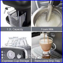 Espresso Coffee Machine With Milk Frother / 1.2L Water Tank and Drip Tray