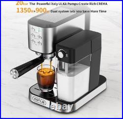 Espresso Coffee Machine with Automatic Milk Frother, 20BarOne-Touch-Coffee