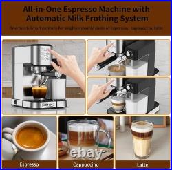Espresso Coffee Machine with Automatic Milk Frother, 20BarOne-Touch-Coffee