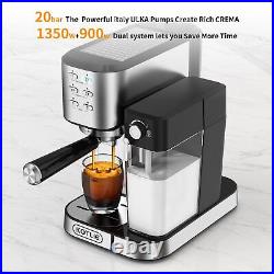 Espresso Coffee Machine with Automatic Milk Frother, 20Bar One-Touch