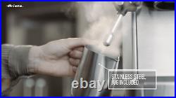 Espresso Coffee Machine with Bean Grinder, Stainless Steel, 1600 W, Ariete 1313