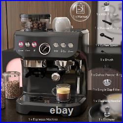 Espresso Coffee Machine with Integrated Bean Grinder & Steam Wand 15 Bar Pressure Espresso Coffee Machine with Integrated Bean Grinder & Steam Wand 15 Bar Pressure