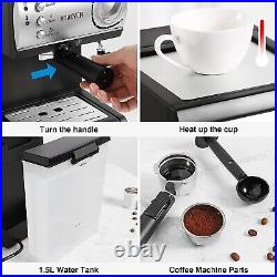 Espresso Coffee Machine with Milk Frother, Pro 15 Bar Traditional Barista Pump