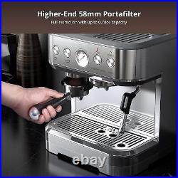 Espresso Machine 15 Bar Cappuccino & Latte Maker with Milk Frother Steam Wand GB