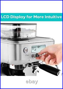 Espresso Machine with Grinder, Bean to Cup Coffee Machine with Milk Frother LCD