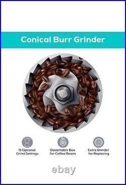 Espresso Machine with Grinder, Bean to Cup Coffee Machine with Milk Frother LCD