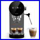 Espresso Machine with Milk Frother Coffee Maker Cappuccino 20 Bar 2 Cups Silver