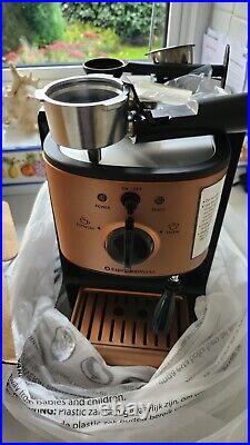 Espresso Works All-in-One Espresso & Cappuccino Coffee Machine Barista Set Gold