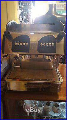 Expobar espresso 2 group coffee machine with 2 milk jags, tamper, 3 portafilter