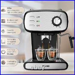 FIMEI 20 Bar Automatic Espresso Coffee Machine With Foaming Milk Frother Wand