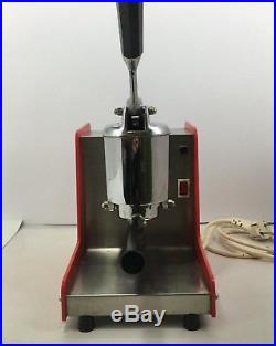 Fantastic Junex Hand Lever Coffee Machine Espresso Red Acrylic Chrome Vintage