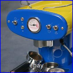 Francis Francis X1 Espresso Machine in Blue and Yellow