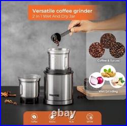 GEEPAS 15 Bar Espresso Cappuccino Coffee Machine & 200W Coffee Spice Grinder Set