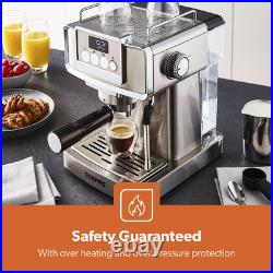 GEEPAS 20 Bar Espresso Coffee Machine & 200W Coffee Spice Grinder Combo Set