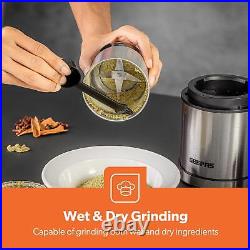 GEEPAS 20 Bar Espresso Coffee Machine & 200W Coffee Spice Grinder Combo Set