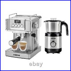 GEEPAS 20 Bar Espresso Coffee Machine & 450W Coffee Spice Grinder Combo Set