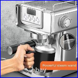 GEEPAS 20 Bar Espresso Coffee Machine & Conical Burr Coffee Grinder Combo Set