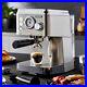 GEEPAS Espresso & Cappuccino Coffee Machine with Milk Frother 15Bar 1140W Silver