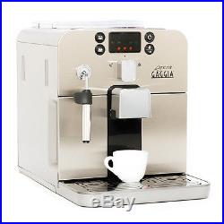 Gaggia Brera Bean to Cup Espresso Coffee Machine With Milk Frother Silver