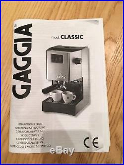 Gaggia CLASSIC Manual Espresso Coffee Machine, with Milk Frother