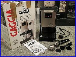 Gaggia Classic 2 cups espresso coffee machine stainless steel great condition