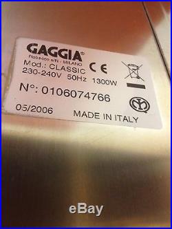 Gaggia Classic Espresso 2 Cup coffee machine s'less steel 1300w v. Gd condition