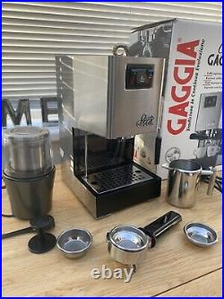 Gaggia Classic Espresso Machine Stainless Steel 2007 Dated, + Coffee Grinder