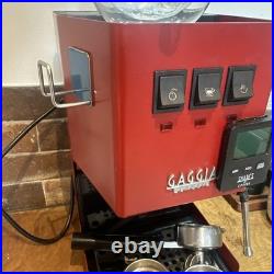 Gaggia Classic Evo Pro 2023 Expresso Coffee Machine In Excellent Condition. Red