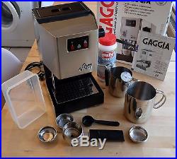 Gaggia Classic espresso coffee machine, boxed, with accessories