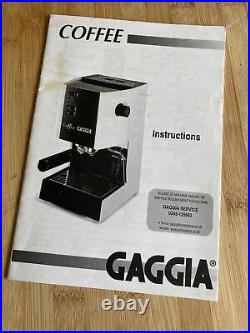 Gaggia Espresso Machine'Coffee' model similar to Gaggia Classic for repair