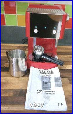 Gaggia Gran Gaggia Deluxe Coffee Machine, Red