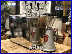 Gaggia Vintage Lever 2 Group Espresso Coffee Machine & Grinder Combo Cafe Barist