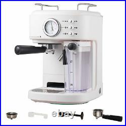 HOMCOM Automatic Coffee Machine Espresso& Cappuccino& Latte Maker White