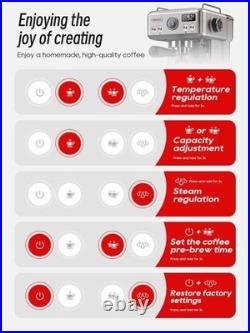 HiBREW 20Bar Semi Automatic Espresso Coffee Machine Temperature Adjustable 58mm
