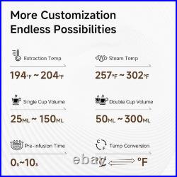 HiBREW Espresso Coffee Machine with Milk Frother, 20Bar Pump, Programable, Steel