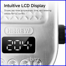 HiBREW Espresso Coffee Machine with Milk Frother, 20Bar Pump, Programable, Steel