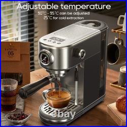 HiBREW Espresso Coffee Machine with Milk Frother, 20Bar Pump, Programable, Steel