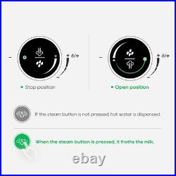 HiBREW Espresso Coffee Machine with Milk Frother, 20Bar Pump, Programable, Steel