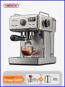 HiBREW H10A Espresso Machine with Adjustable Temp Pre-Brewing & Cappuccino Maker