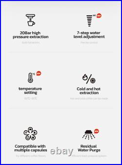 HiBREW H1B 6 in 1 Capsule Machine 600ml 20bar Hot/Cold Espresso Coffee Powder