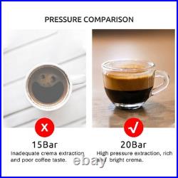 HiBREW H5 Coffee Machine 20 Bar Espresso Semi Automatic Expresso Cappuccino UK