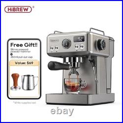 HiBREW Semi Automatic Espresso Coffee Machine Temperature Adjustable H10A Silver