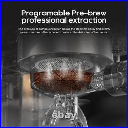HiBREW Semi Automatic Espresso Coffee Machine Temperature Adjustable H10A Silver