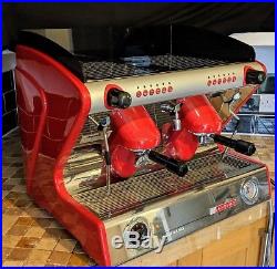Italian commercial coffee machine 2 group sanremo Milano red espresso machine