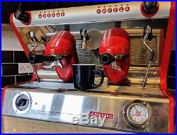 Italian commercial coffee machine 2 group sanremo Milano red espresso machine
