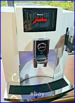 Jura E8 Automatic Coffee and Espresso Machine, Piano White - Slightly Used