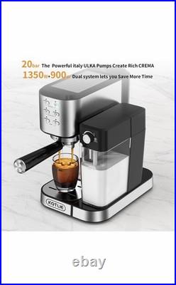 KOTLIE 20Bar One Touch Coffee Machine for Espresso, Cappuccino & Latte