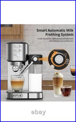 KOTLIE 20Bar One Touch Coffee Machine for Espresso, Cappuccino & Latte