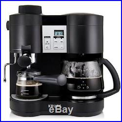 KRUPS XP1600 Coffee Maker and Espresso Machine Combination, Black New